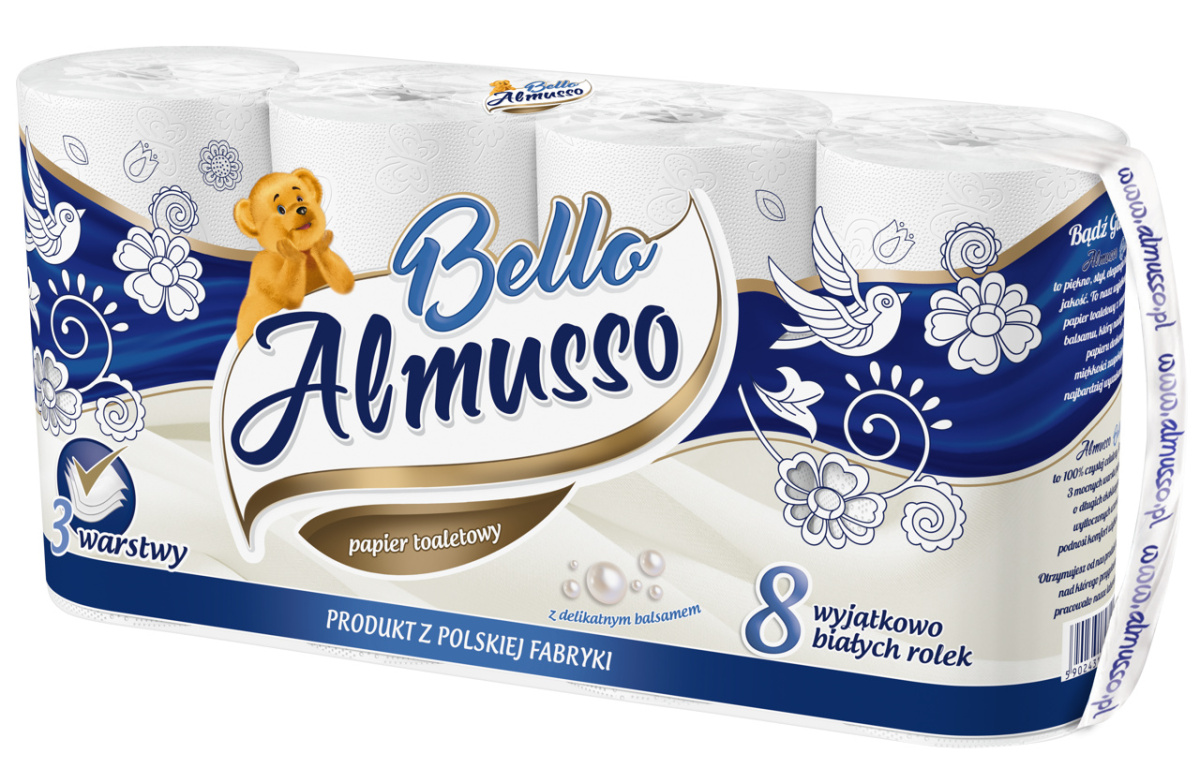 Papier Toaletowy 3 warstwowy z balsamem Bello Almusso Papier Toaletowy 3 warstwowy z balsamem Bello Almusso