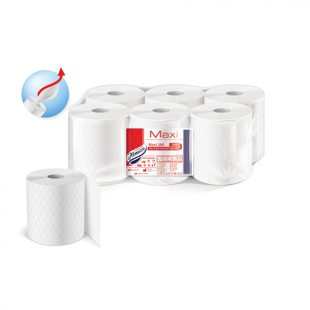 Ręcznik papierowy do centralnego dozowania Maxi 280m PuraLine Celuloza Ręcznik papierowy do centralnego dozowania Maxi 280m PuraLine Celuloza