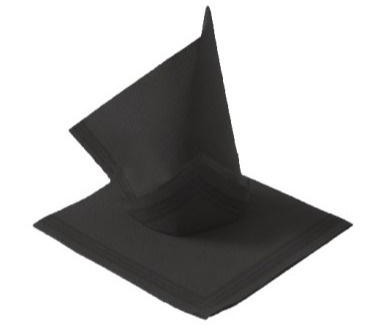 Serwetka restauracyjna 38x38 cm Tendance czarna z paskami Serwetka restauracyjna 38x38 cm Tendance czarna z paskami