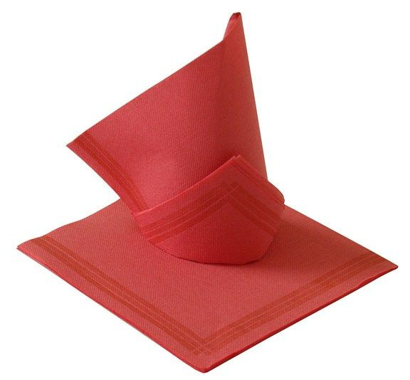 Serwetka restauracyjna 38x38 cm Tendance czerwona z paskami Serwetka restauracyjna 38x38 cm Tendance czerwona z paskami