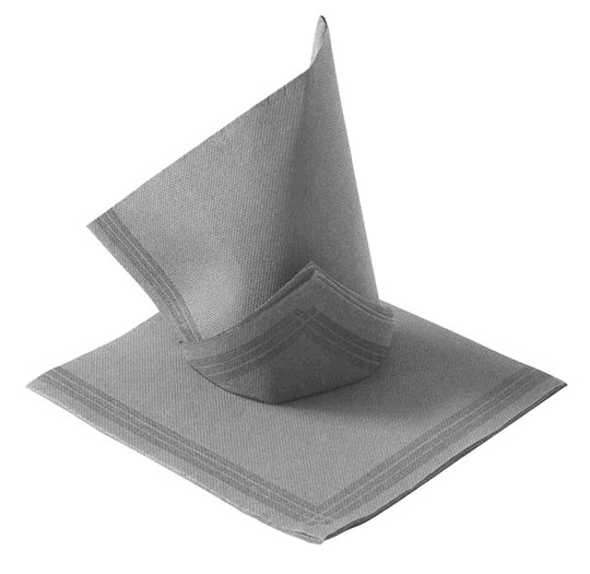 Serwetka restauracyjna 38x38 cm Tendance szare z paskami Serwetka restauracyjna 38x38 cm Tendance szare z paskami