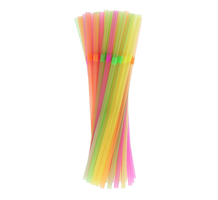 Słomka łamana cienka fluor Słomka łamana cienka fluor