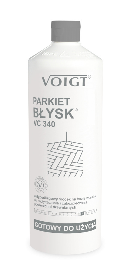 VOIGT VC 340 PARKIET BŁYSK Antypoślizgowy środek na bazie wosków do nabłyszczania i zabezpieczania powierzchni drewnianych 1L VOIGT VC 340 PARKIET BŁYSK Antypoślizgowy środek na bazie wosków do nabłyszczania i zabezpieczania powierzchni drewnianych 1L