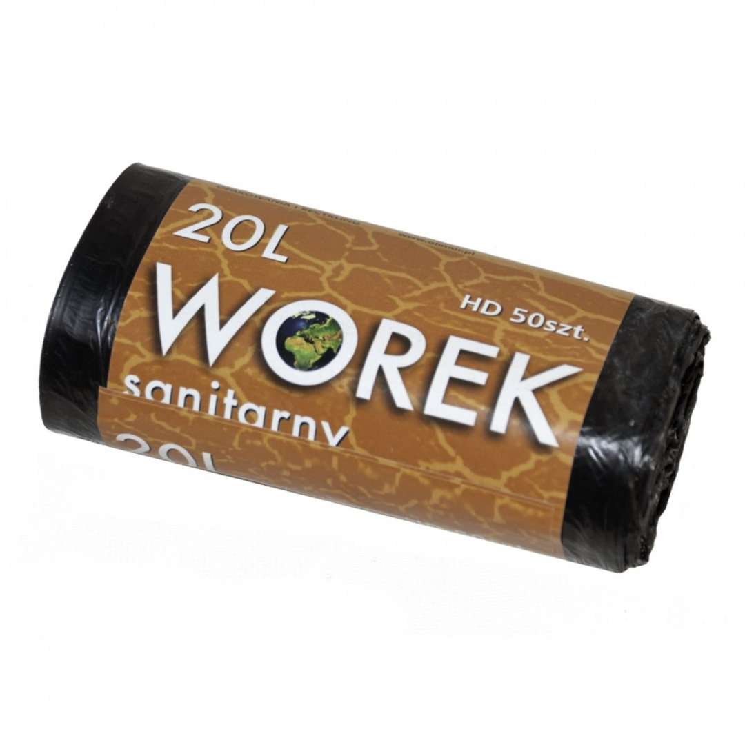 Worki na śmieci 20l Czarne 50szt HDPE Worki na śmieci 20l Czarne 50szt HDPE