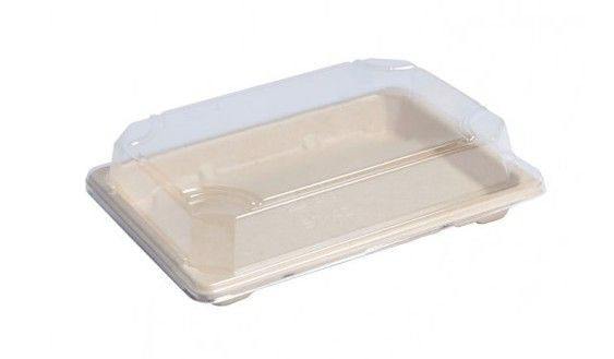 Eko pojemnik SUSHI TACKA niedzielony trzcina cukrowa PTC T15 216X16X20mm komplet 50szt. z deklem PET Eko pojemnik SUSHI TACKA niedzielony trzcina cukrowa PTC T15 216X16X20mm komplet 50szt. z deklem PET
