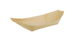 Finger Food Papstar łódeczka miseczka z drewna Pure 16,5cm x 8,5cm 50szt.