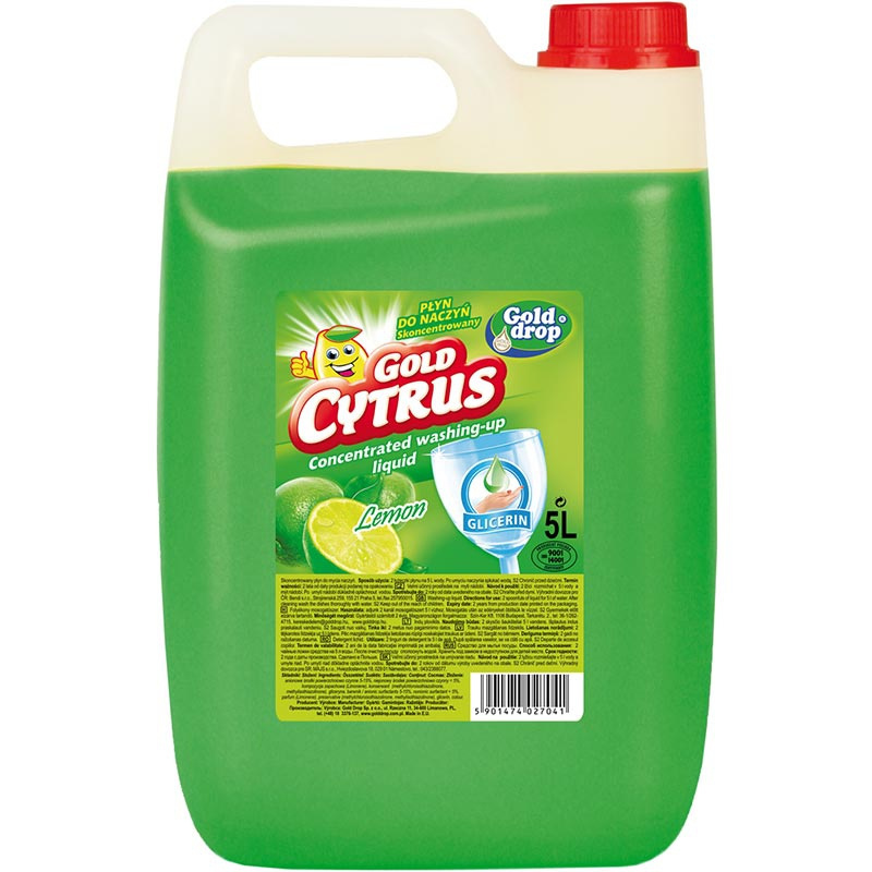 Gold Cytrus Płyn do naczyń 5l Cytryna Gold Cytrus Płyn do naczyń 5l Cytryna