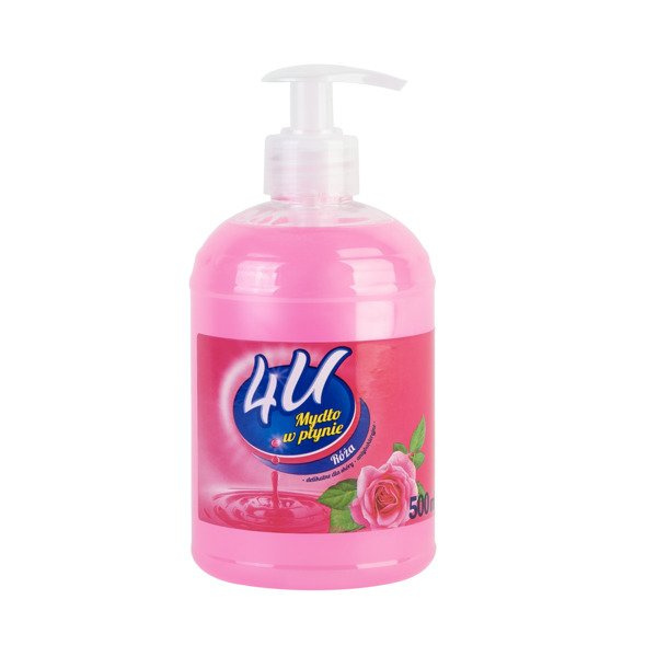 Mydło w płynie z dozownikiem 500ml 4U Mydło w płynie z dozownikiem 500ml 4U