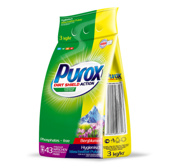 Proszek do prania PUROX 3kg Universal Proszek do prania PUROX 3kg Universal