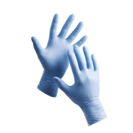 Rękawice Nitrylowe bezpudrowe L 100szt Blue