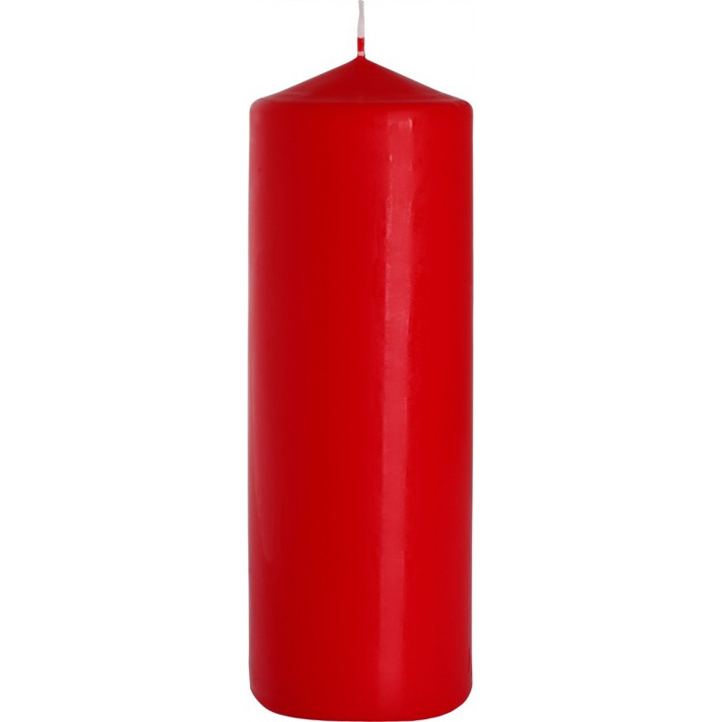 Świeca walec Czerwona 25cm / 8 cm 160godz czas palenia Świeca walec Czerwona 25cm / 8 cm 160godz czas palenia