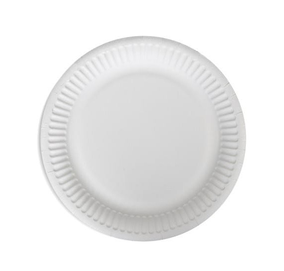 Talerz papierowy jednorazowy 15cm 100 szt. - Biały Talerz papierowy jednorazowy 15cm 100 szt. - Biały