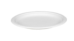 Talerz styropianowy OWALNY 26,2x19,3 cm biały, jednorazowy 50 szt.