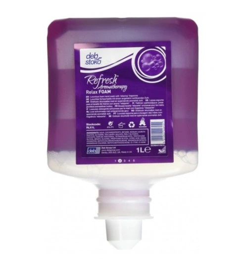 DEB Relax Mydło w pianie, zapas do dozownika 1000ml DEB Relax Mydło w pianie, zapas do dozownika 1000ml