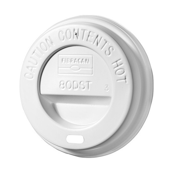 Dekiel, pokrywka biała do kubka papierowego 300-480ml fi 90 100szt. Dekiel, pokrywka biała do kubka papierowego 300-480ml fi 90 100szt.