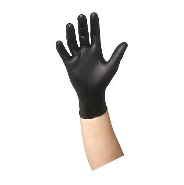 Rękawice Nitrylowe bezpudrowe S 100szt BLACK Rękawice Nitrylowe bezpudrowe S 100szt BLACK