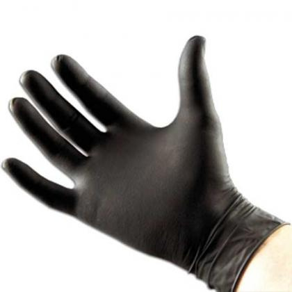 Rękawice Nitrylowe bezpudrowe S 100szt BLACK